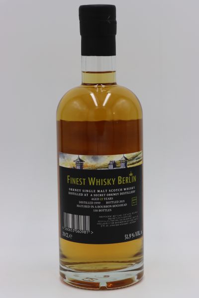 Sansibar Finest Whisky Berlin Batch 11 Künstler Label - Secret Orkney 1999 - 2021 (22 Jahre) 54,4% Vol.